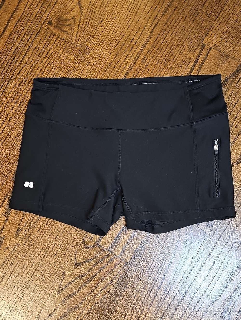Beach House Black Women's Swim Athletic Shorts with Zip Pocket